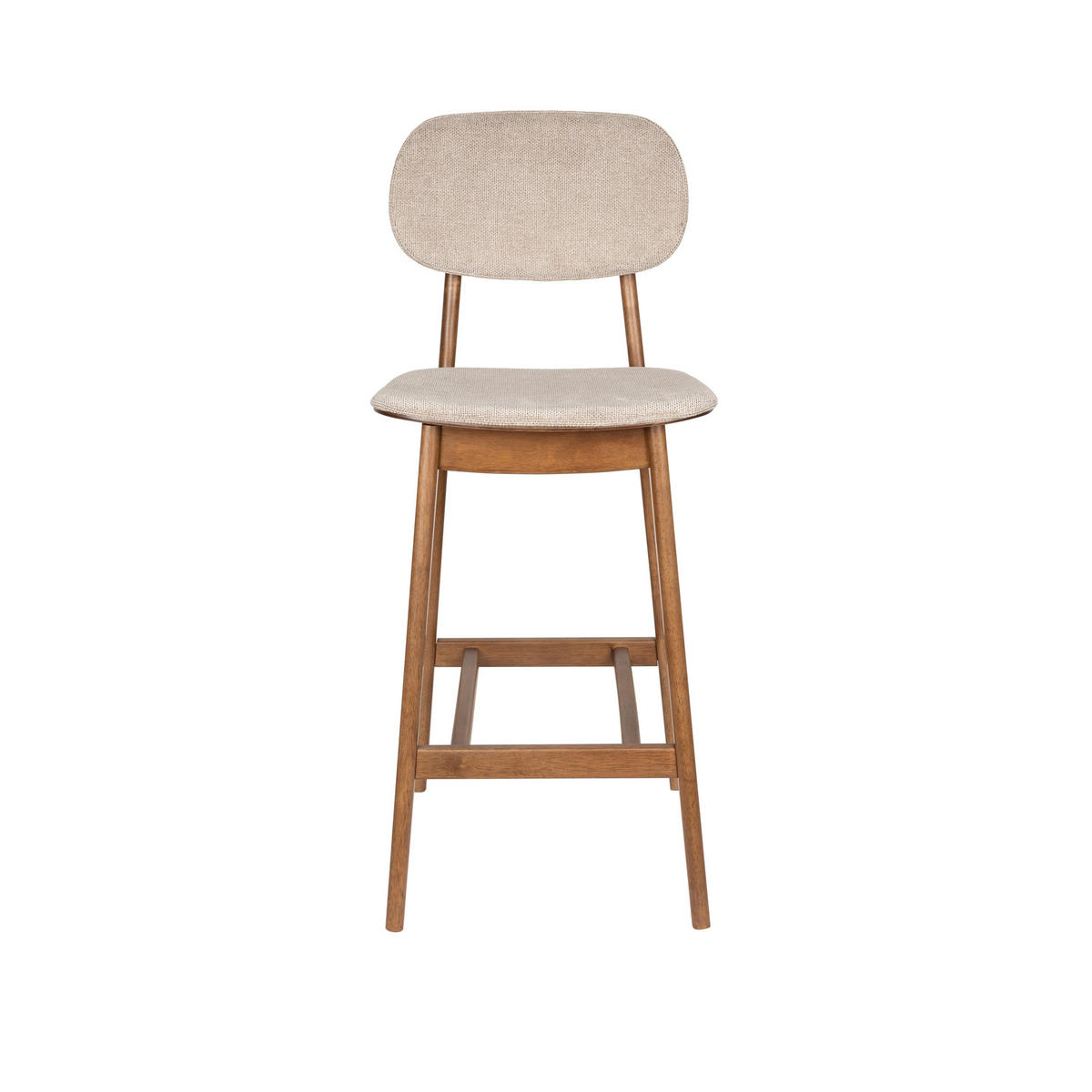 BARHOCKER Marais Rückenlehne 68,5 cm Walnussfarbe/ Beige - 2 er Set - Beige/Braun, Kunststoff (44.5/104/55.5cm) - Dutchbone