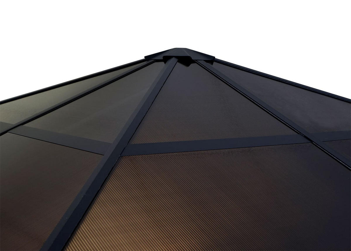 PERGOLA Hardtop 265x300x300cm Hellgrau - Hellgrau, Metall (300/265/300cm) - BERLINLODGE