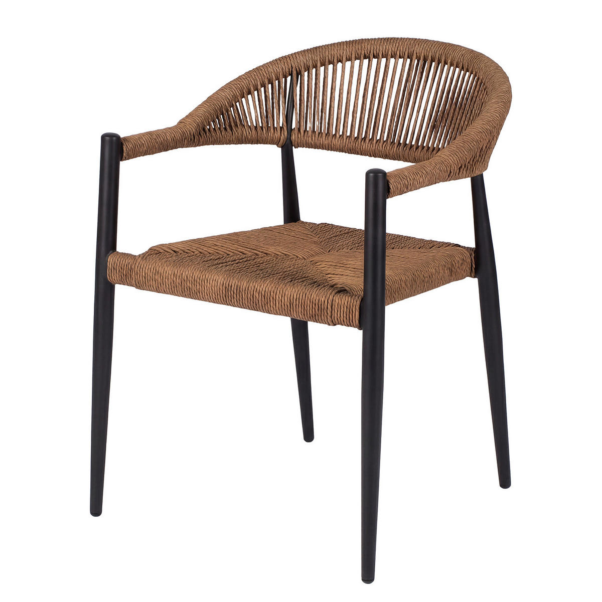 GARTENSTUHL - Aluminium / Polyrattan - Honig, Kunststoff/Metall (56/77/60cm) - home24