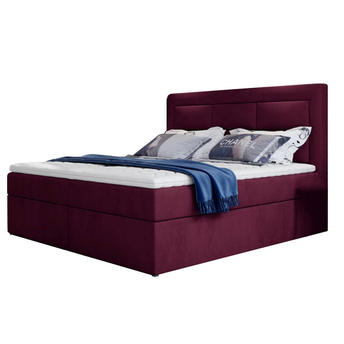BOXBETT Vivre Bonellfederkern - Lila, Holz/Holzwerkstoff (180/200cm) - Best For Home