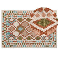 TEPPICH geflochten Ermenek 200/140 cm - Multicolor, Textil (140/200cm) - Beliani