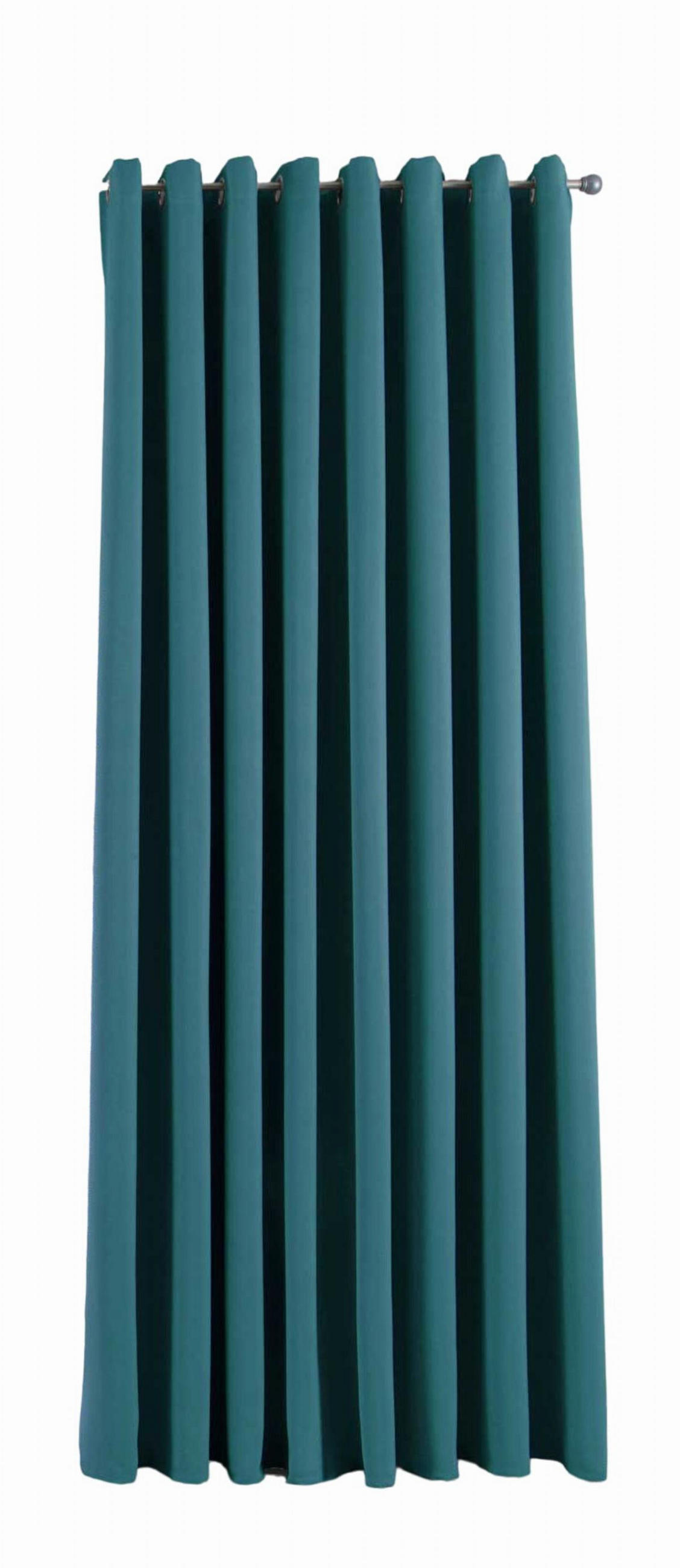 VORHANG »NEW YORK« HxB 245x295 cm Petrol - Petrol, Textil (295/245cm) - Gardinenbox
