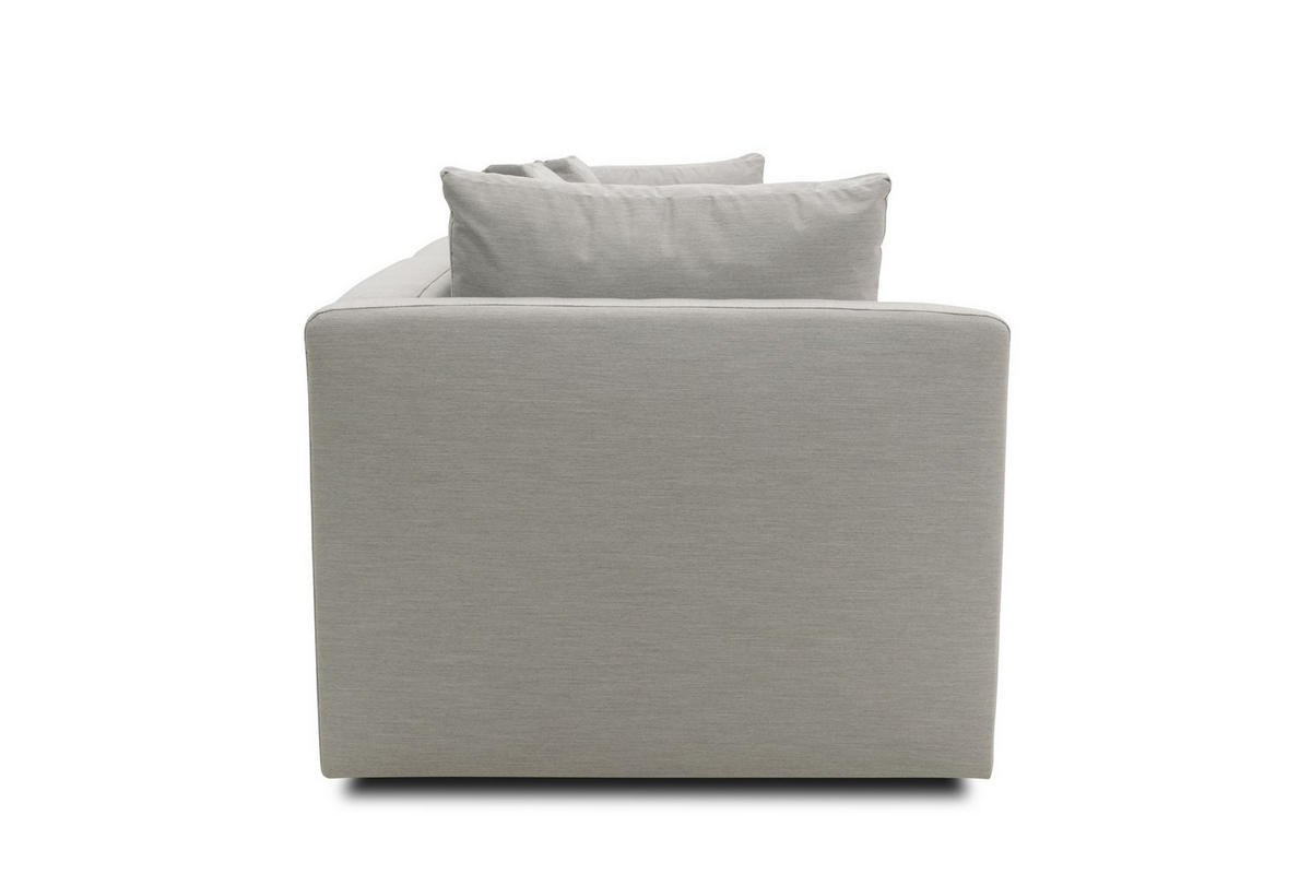 GARTENLOUNGE-SOFA 3-Sitzer Bozhana 312x67x96 mit Outdoorbezug silber - Silberfarben, Kunststoff (312/67/96cm) - 58aufmkessel