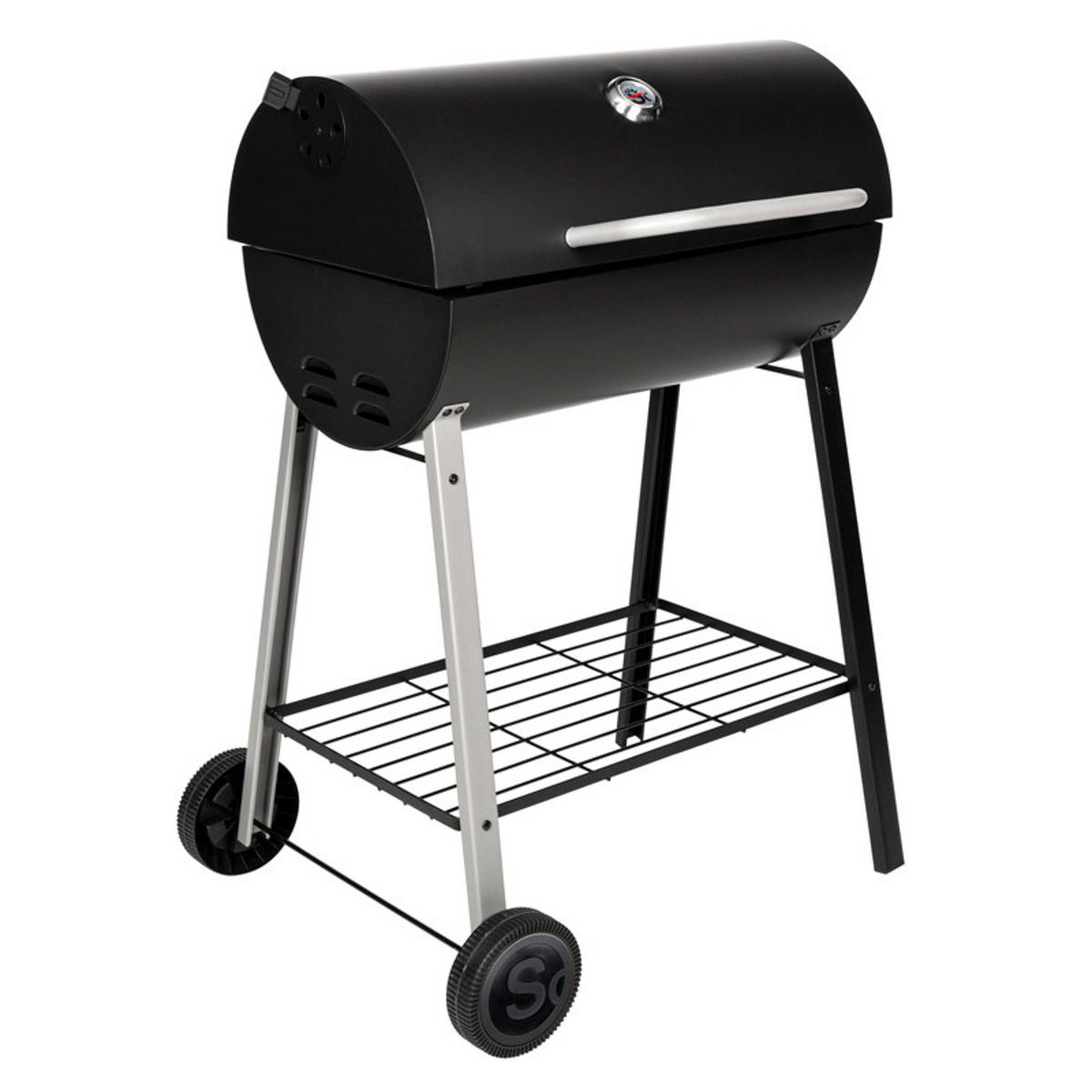 HOLZKOHLEGRILL Dakota Schwarz - Schwarz, Metall (56.5/95.5/82cm) - Somagic