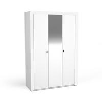 DREHTÜRENSCHRANK Monta mit 3 Türen, Weiß - Weiß, Holzwerkstoff (137/206/56cm) - Beautysofa