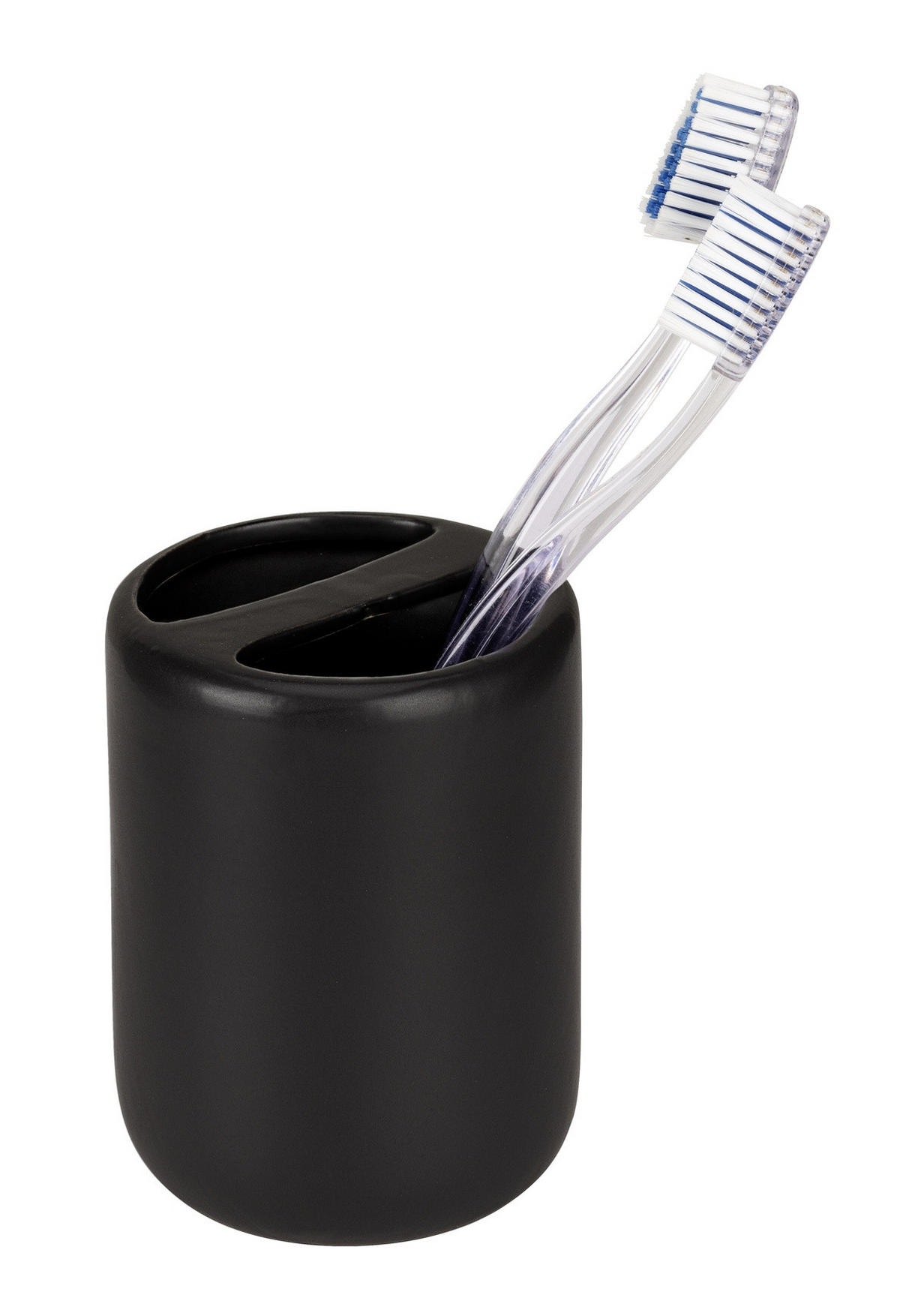 KERAMIKTASSE für Zahnbürsten Olinda 7,6/10/10 cm - Schwarz, Keramik (10/10/7.6cm) - Allstar