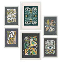 POSTER Set Mit 6 Drucken Von Augen In Der Sammlung Von Ethnischenen Ästhetische Dekorative Rahmen Für Ihr Zuhause Wandkunstdruck A3 & A4 Weißer Rahmen - Weiß, Papier (29/3cm) - Nacnic