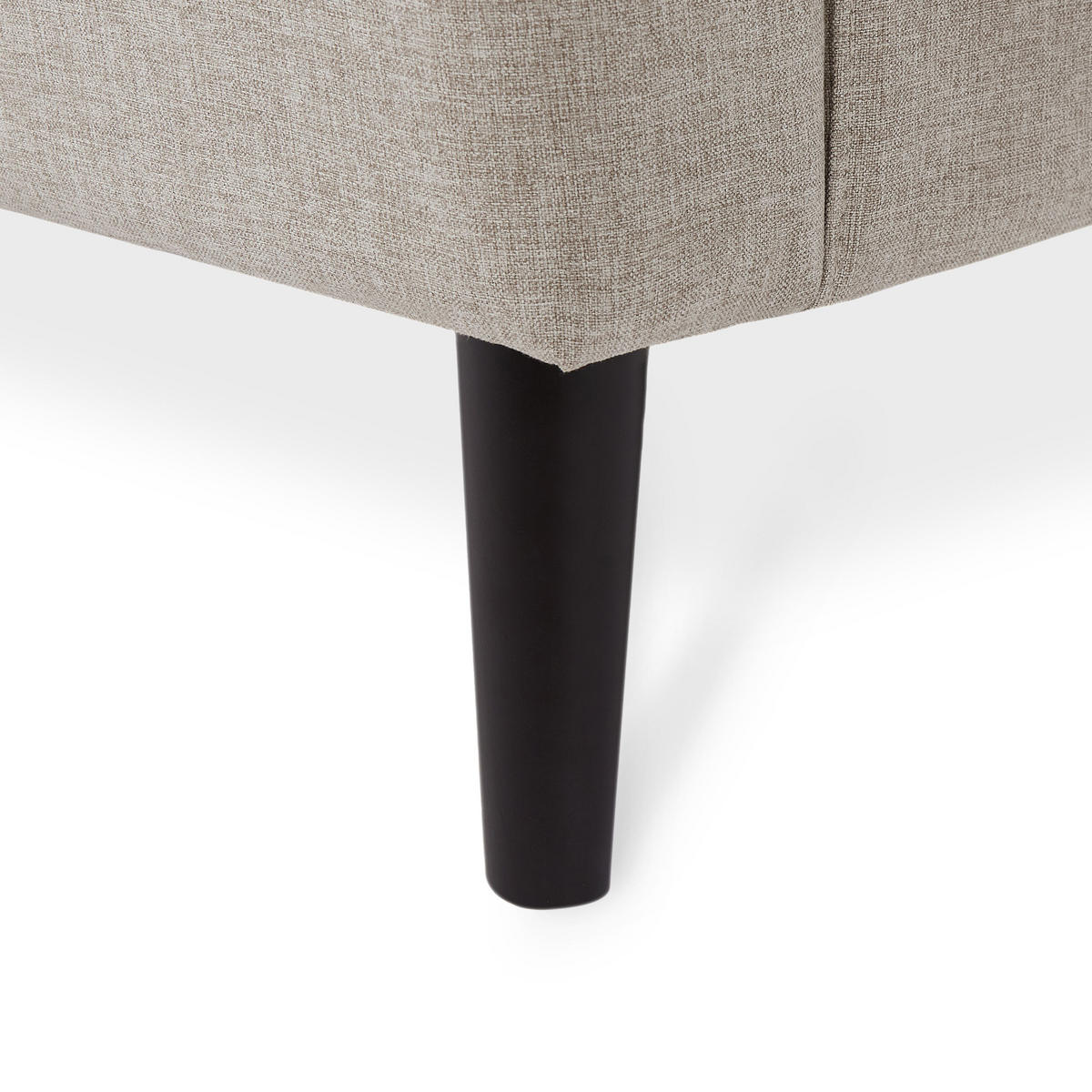 2-SITZER-SOFA Maja Skandinavisches aus beigem Stoff - Beige/Dunkelbraun, Holz/Holzwerkstoff (195/86/80cm) - Sicaan