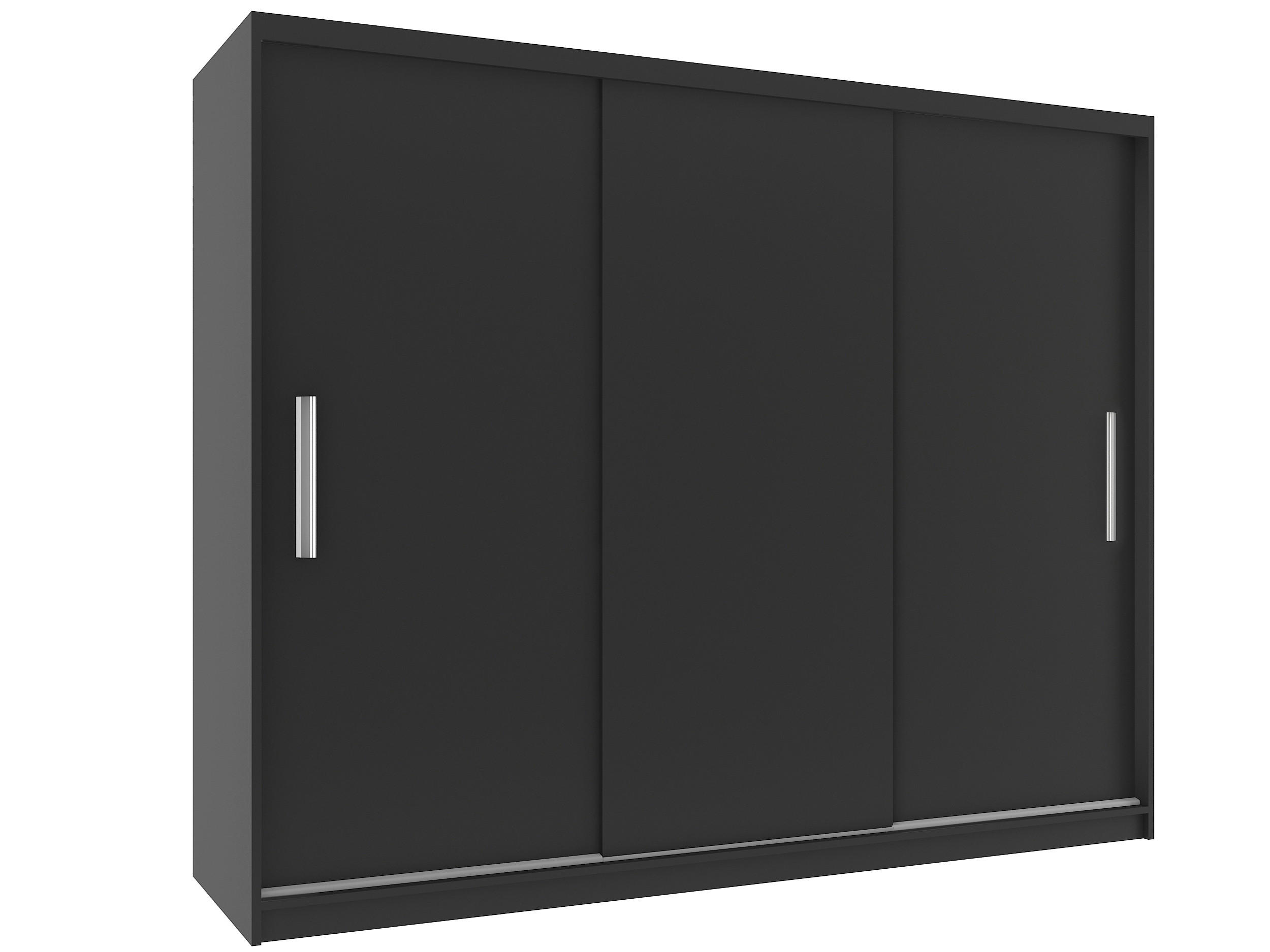 SCHWEBETÜRENSCHRANK Verona SI, Schwarz Matt, 232 cm - Schwarz, Holz (232/216/60cm) - B BELINI GROUP