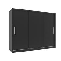 SCHWEBETÜRENSCHRANK Verona SI, Schwarz Matt, 232 cm - Schwarz, Holz (232/216/60cm) - B BELINI GROUP