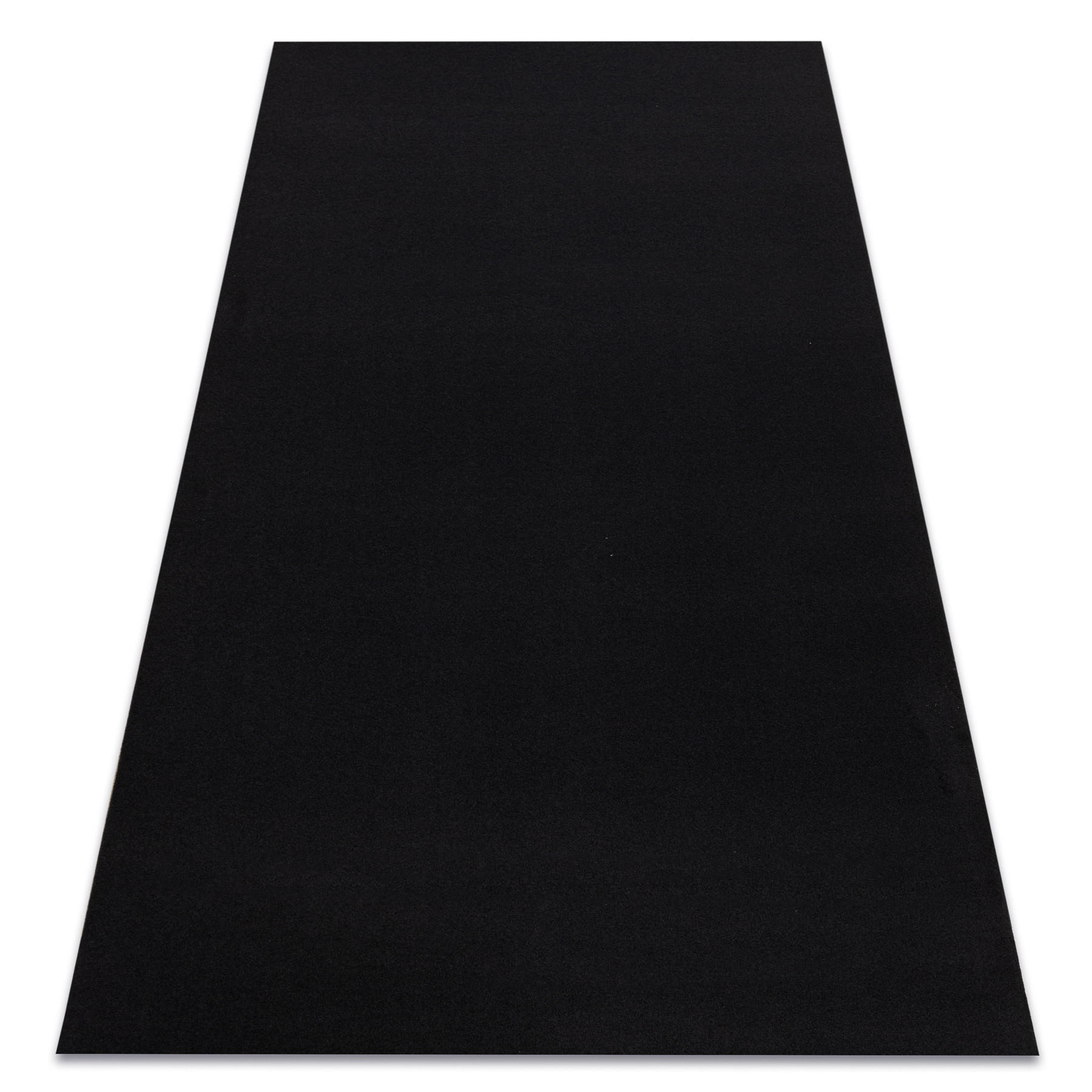 rugsX POGUMOVANÝ koberec RUMBA jedna barva černý 80/150 cm