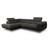 ECKSOFA Caris, Seite: Links - Schwarz/Grau, Holz/Textil (273/203cm) - Sofnet