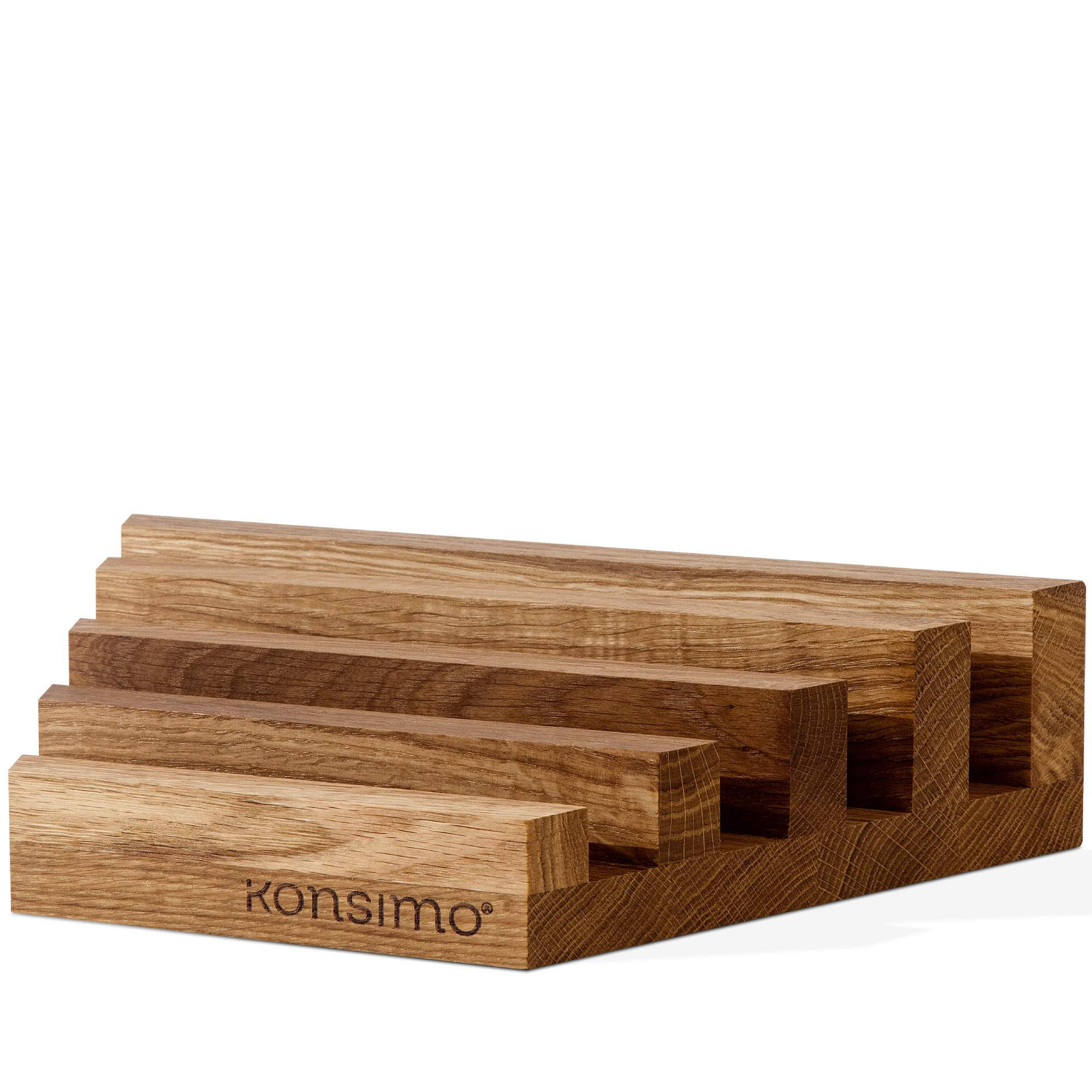 KÜCHENBRETTCHENHALTER HEMERO - Eichefarben, Holz (19/32/8cm) - KONSIMO®