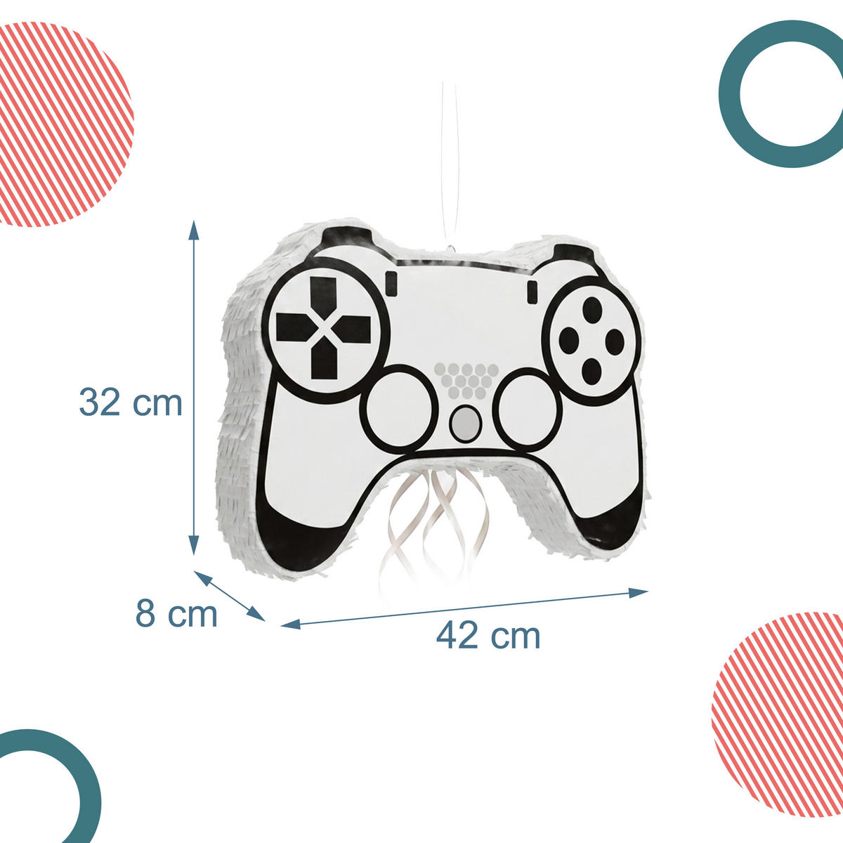 PINAT - viacfarebná, plast/papier (42/32/8cm) - Relaxdays