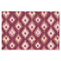 KOBERCE - Diamantové tvary - Ružová - Vzor - Textúra - 200x140 cm - bordová, textil/plast (200/0.4cm) - OnlyWow