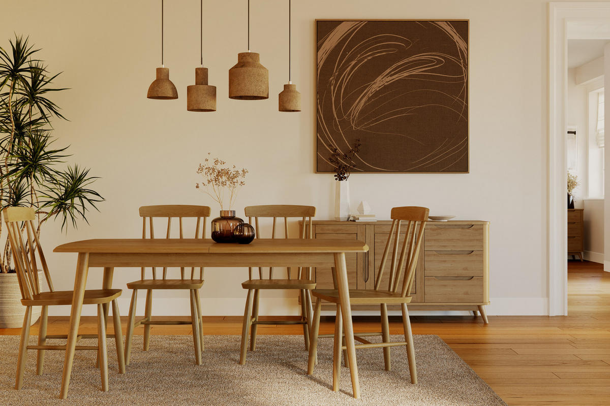 KONSOLE Nora, Natur Massiveiche - Beige, Holz (120/78/45cm) - WOODEK