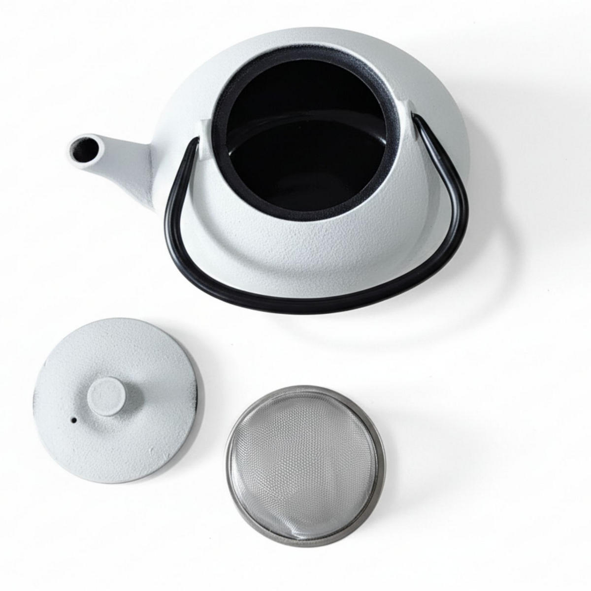 TEEKANNE Gusseisen Nomi 800 ml - Weiß, Metall (0.8L) - AROMELIO
