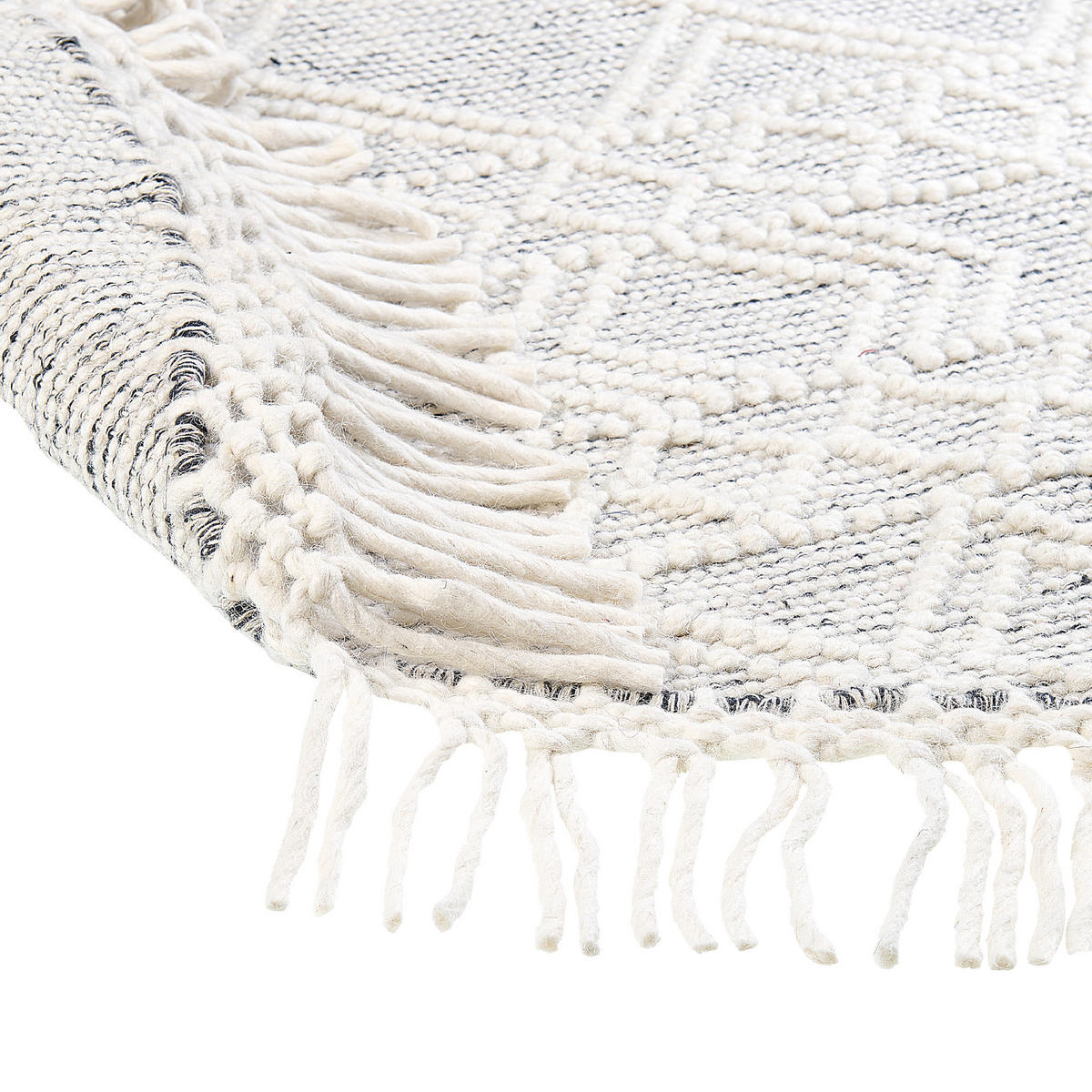 KURZFLOR-TEPPICH Buldan 140/140 cm - Grau, Textil (140/140cm) - Beliani