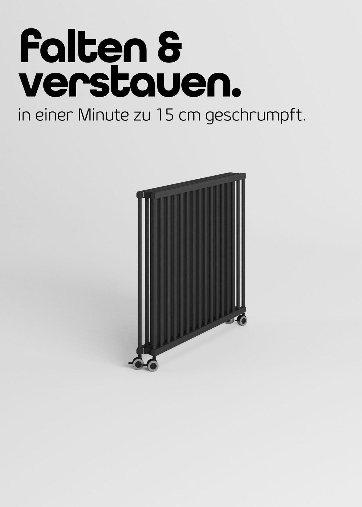 LAUFGITTER 100x100 cm faltbar mit Cloud Air Matratze - Black Edition - Schwarz, Holz (100/74/100cm) - Sämann – make a difference.