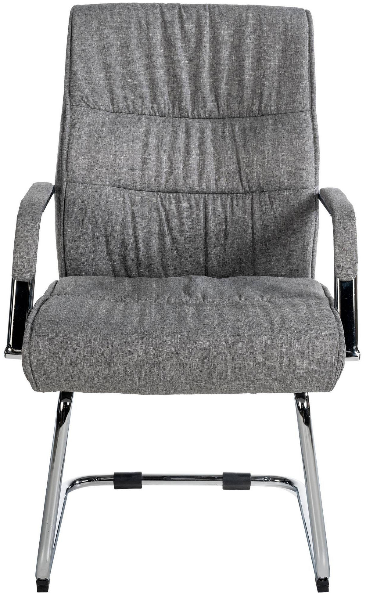 SCHWINGSTUHL Stoff hellgrau - Chromfarben/Hellgrau, Textil/Metall (58/100/66cm) - CLP