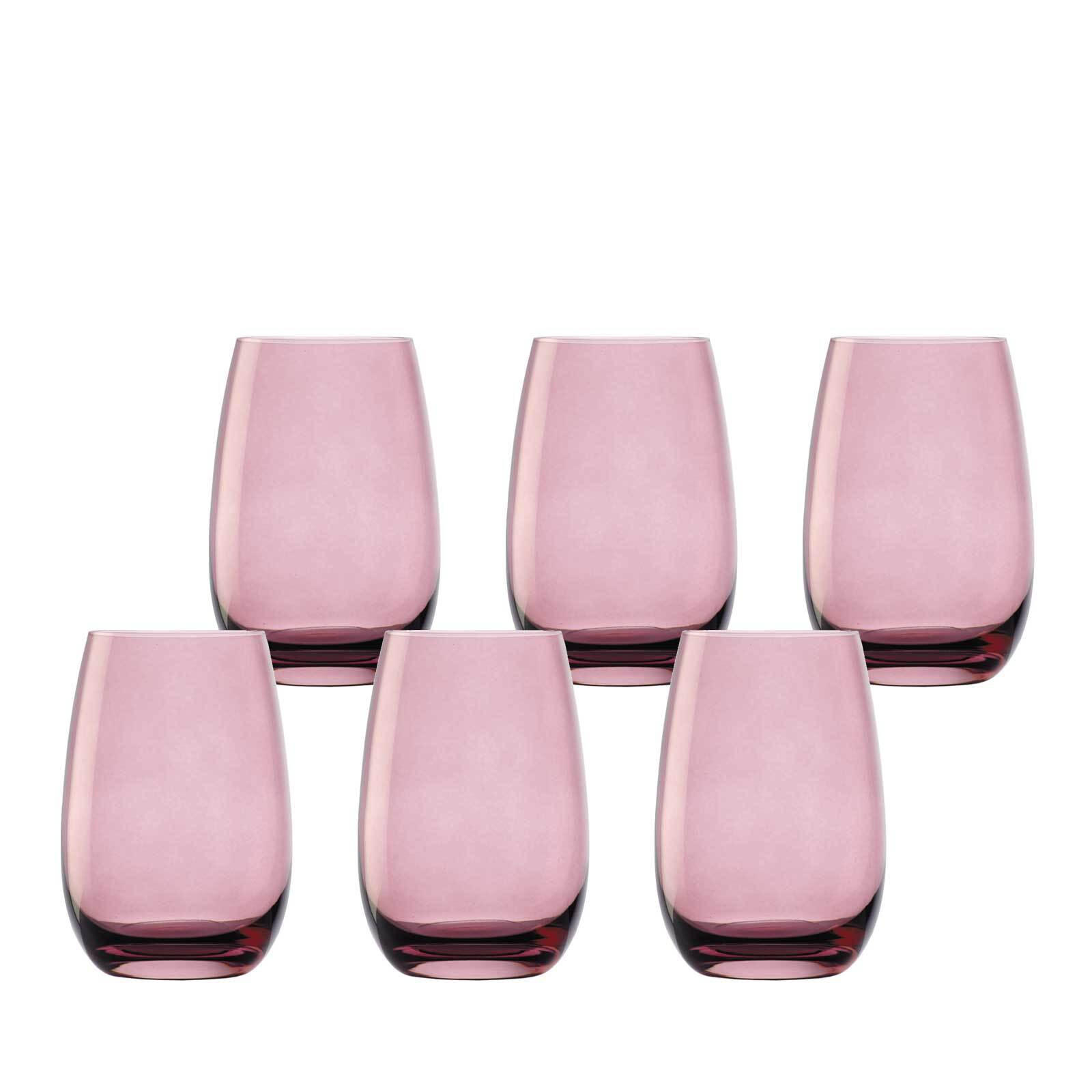 BECHER Elements Flieder 465 ml 6er Set - Flieder, Glas (0.465L) - Stölzle Lausitz
