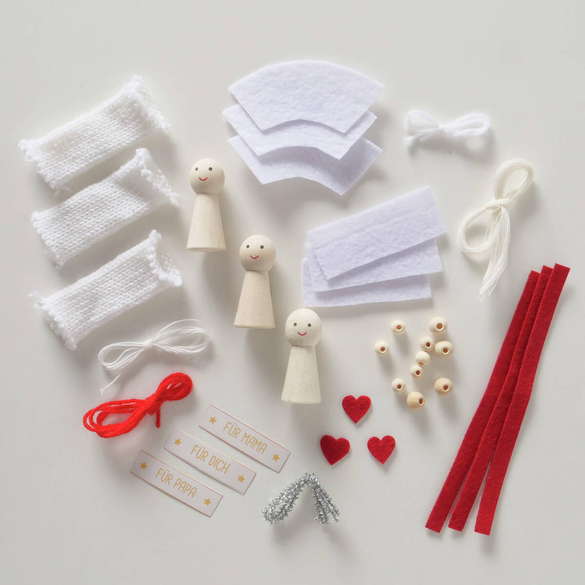 DEKORATIONSSET DIY 3 Figuren - Multicolor, Textil (4.9/14.9/11cm) - Boltze Home