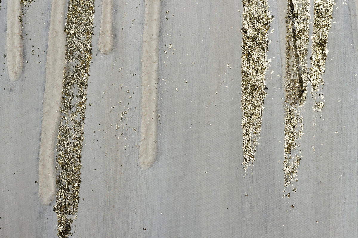 ACRYLBILD HANDGEMALT 150/50 cm - Weiß/Grau, Holz/Textil (1.7/50cm) - KUNSTLOFT