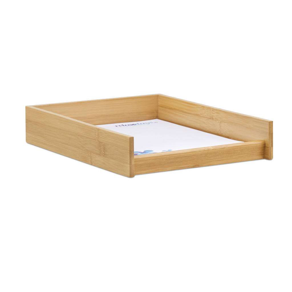 Relaxdays ODKLADAČ Přírodní bambus MDF A4