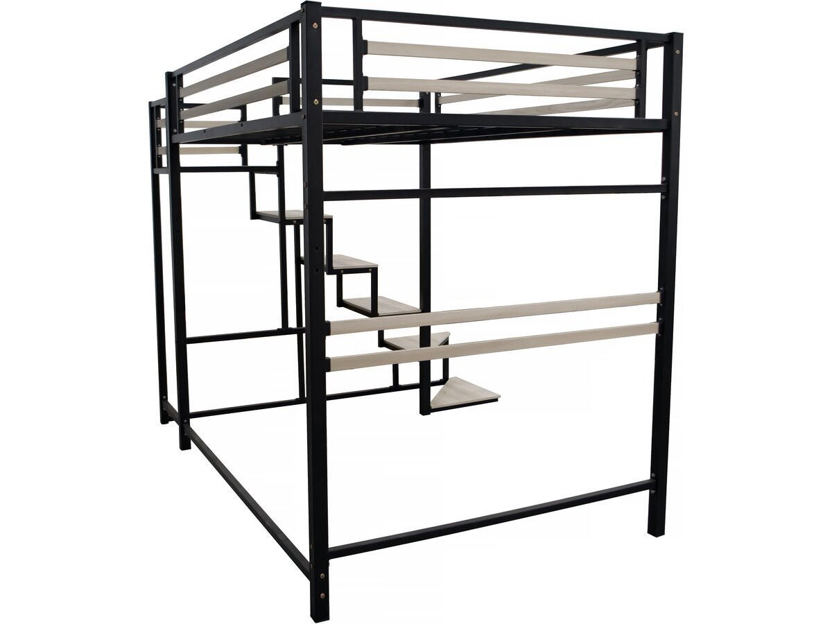 ETAGENBETT lena Schwarz - Multicolor, Metall (190/140cm) - Habitat Garten