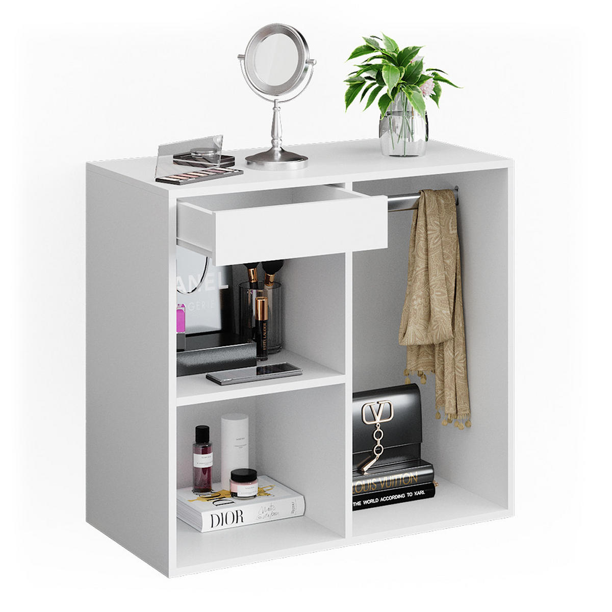 ANSTELLSCHRANK Isabelle Weiß 80.1 x 75 cm - Weiß, Holzwerkstoff (80.1/75/40cm) - Vicco