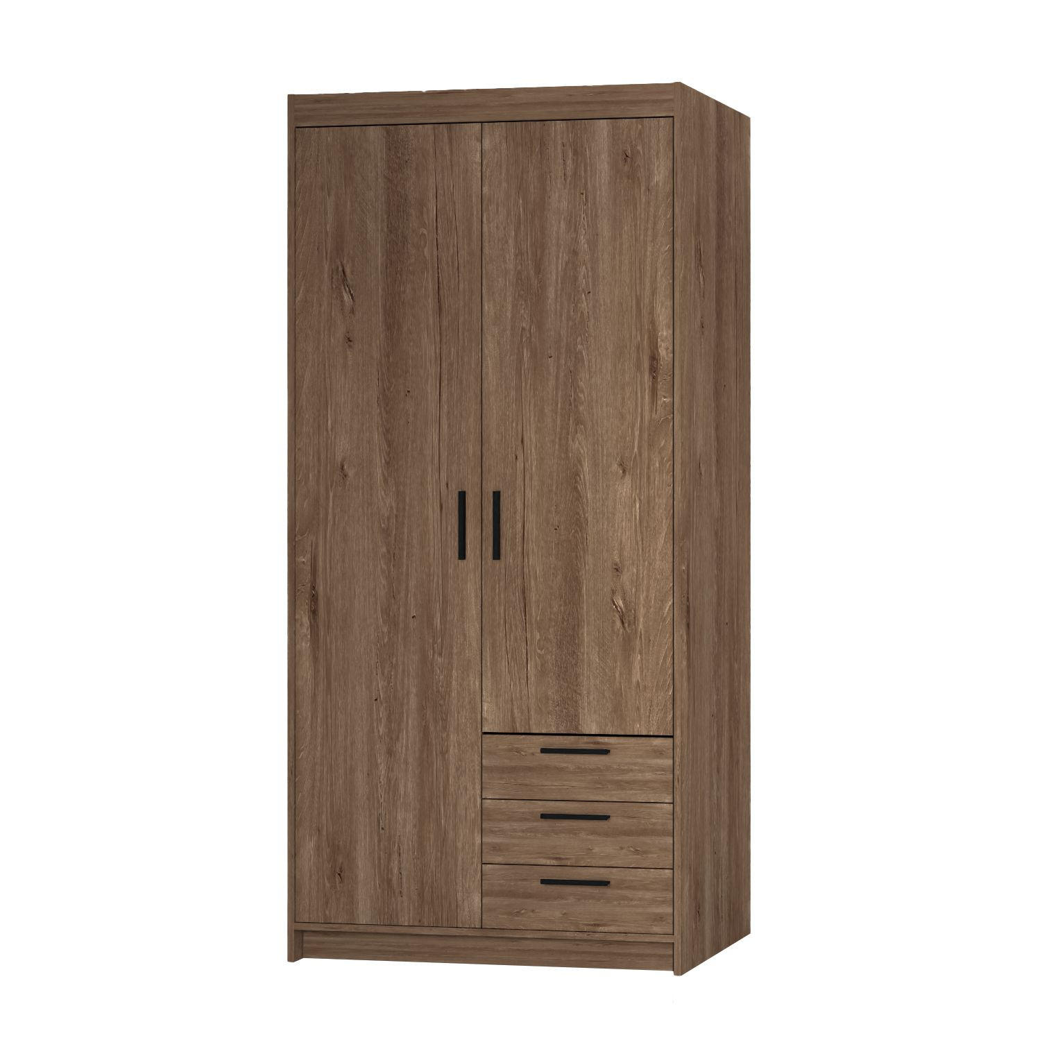 DREHTÜRENSCHRANK ELENORA 89,7/190,5/53cm 2-türig Braun - Braun, Holzwerkstoff (89.7/190.5/53cm) - MASSENO