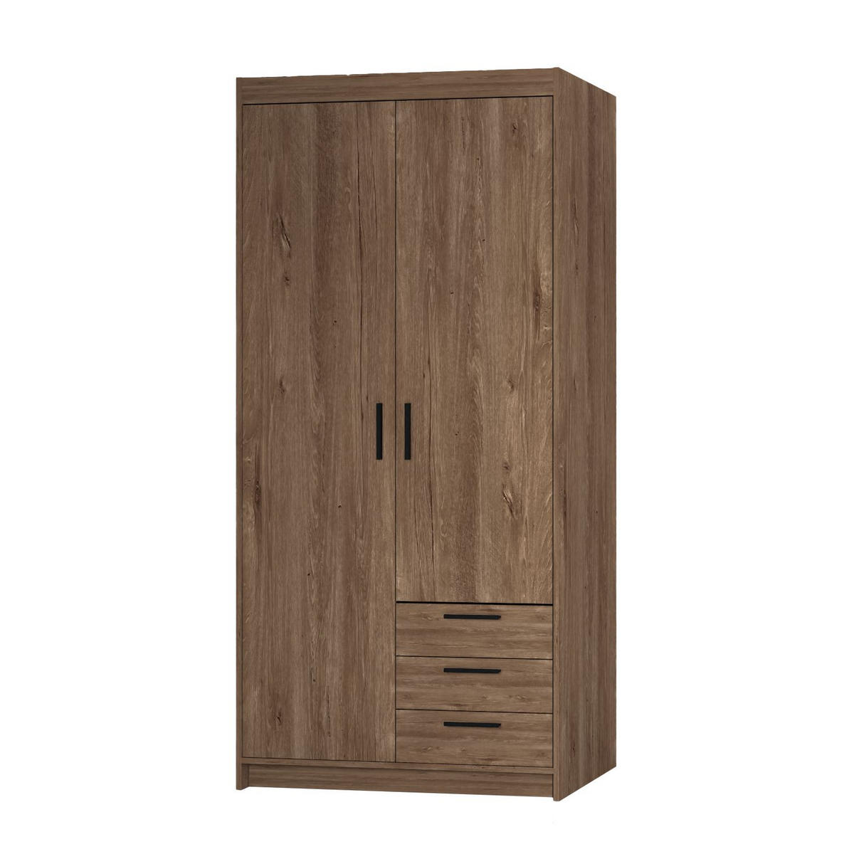 DREHTÜRENSCHRANK ELENORA 89,7/190,5/53cm 2-türig Braun - Braun, Holzwerkstoff (89.7/190.5/53cm) - MASSENO