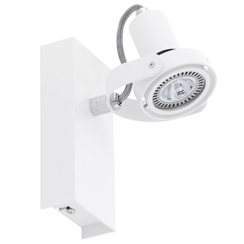 LED WANDLEUCHTE Aluminium Weiß beweglicher Spot - Weiß, Metall (7/15.5/7cm)