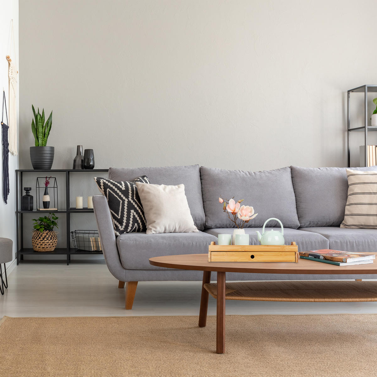 SERVIERTABLETT - Hellbraun, Holz/Holzwerkstoff (43/10/31cm) - Relaxdays