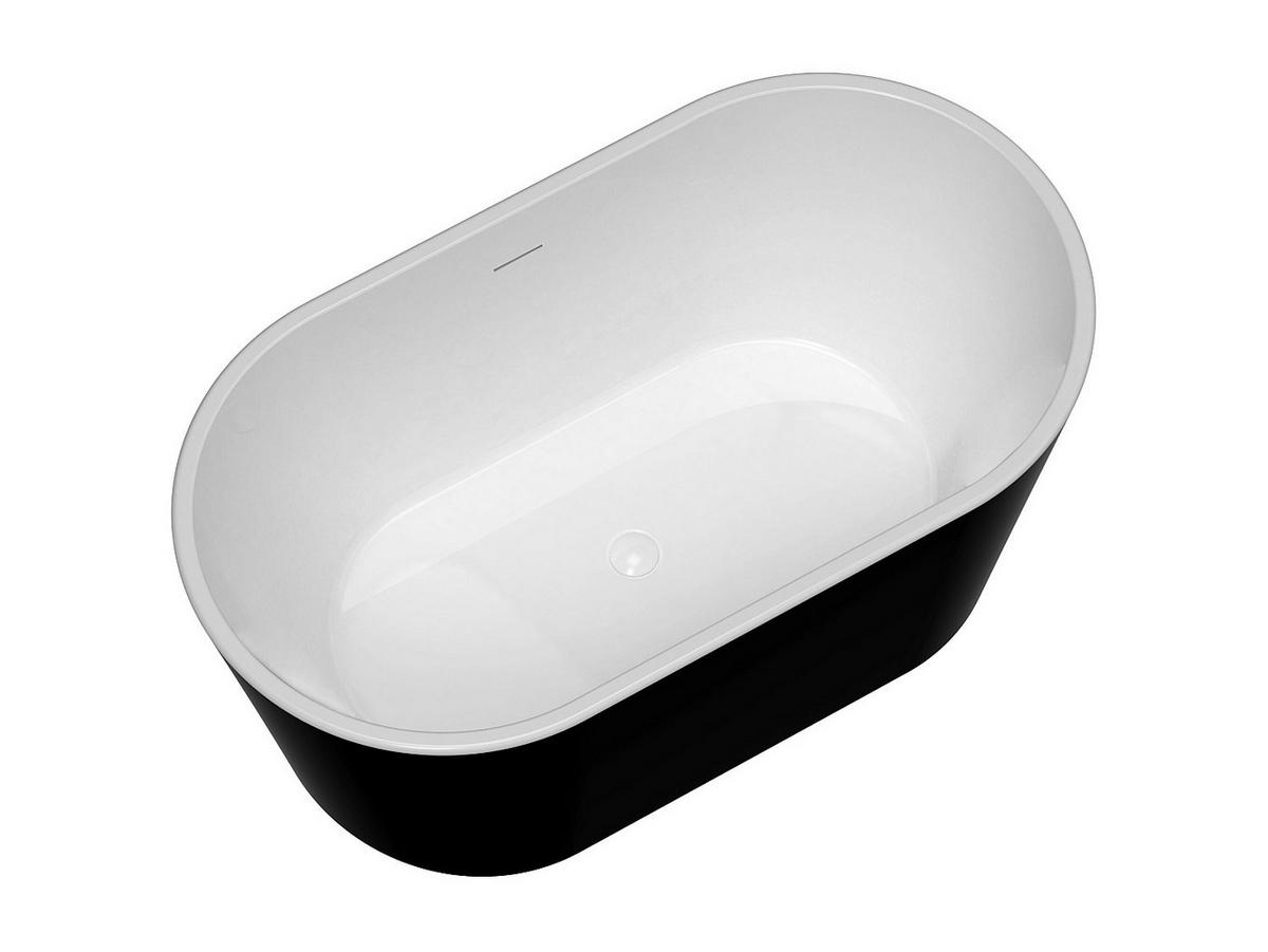 FREISTEHENDE Badewanne - 1 Person - Acryl - Schwarz - Schwarz, Kunststoff (130/58/71cm) - Vente-Unique