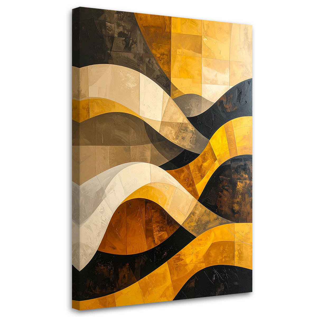 LEINWANDBILD 3D und geometrisch 40x60cm - Gelb, Textil (40/60cm) - Feeby