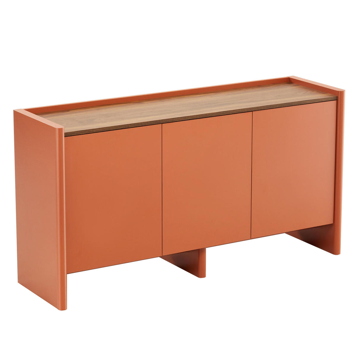 SIDEBOARD 140 cm, Ziegelrot - Rot/Orange, Holz (40/75/140cm) - Oviala