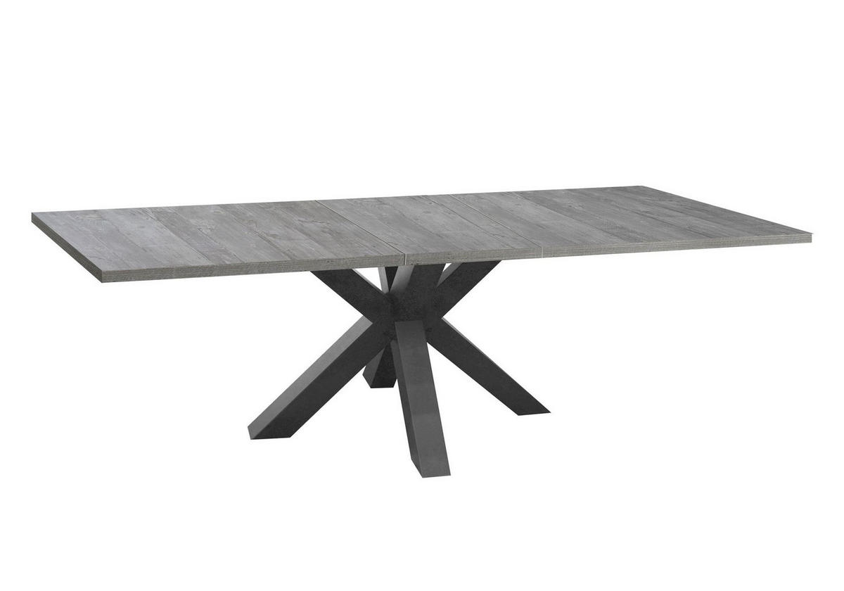 ESSTISCH ausziehbar Ela 1 160 x 90 x 75 Graphit/Beton - Hellgrau/Graphitfarben, Holzwerkstoff (160/90/75cm) - 58aufmkessel