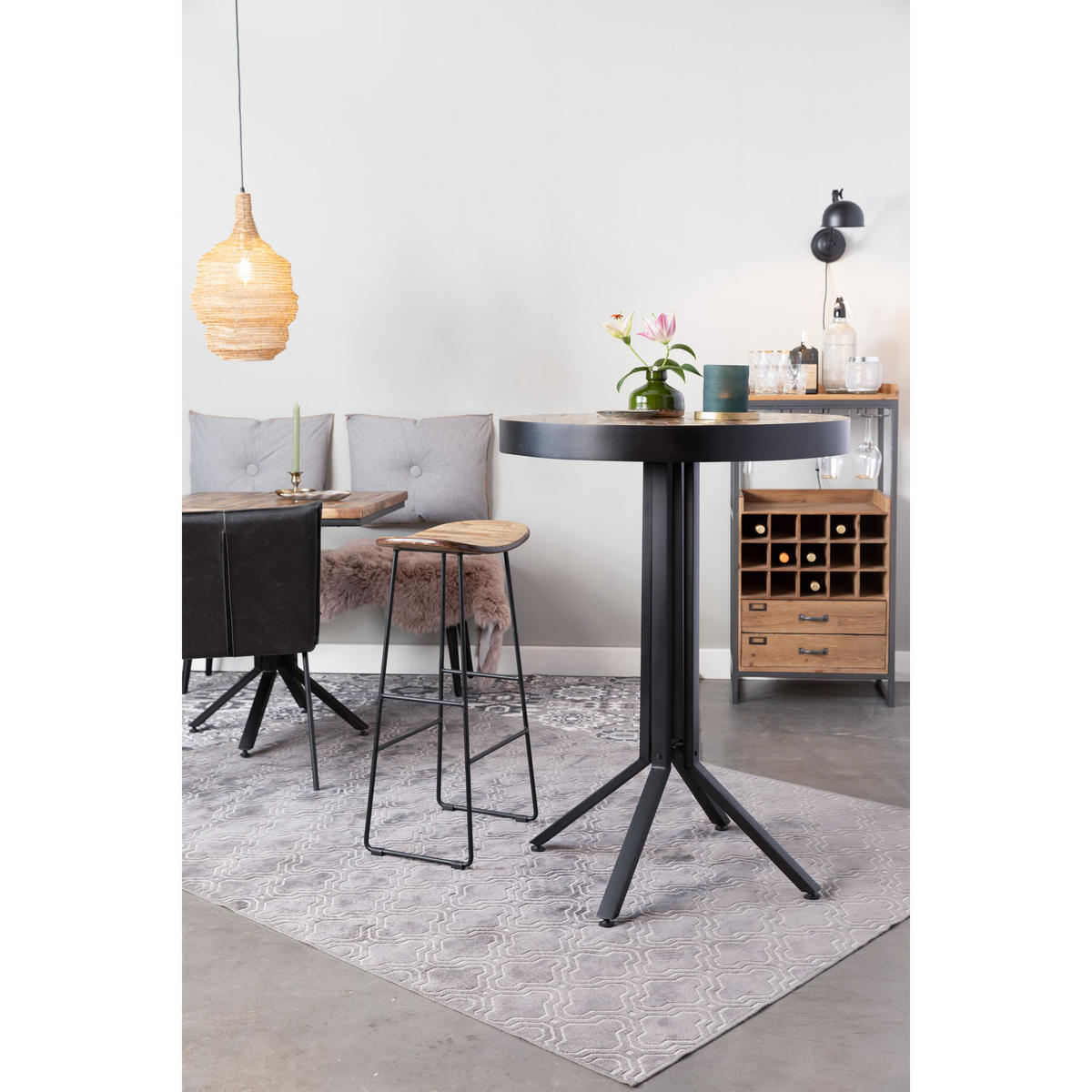 BARHOCKER Tangle 80 cm Naturel - Braun, Holz (40/80/30cm) - Housecraft Living