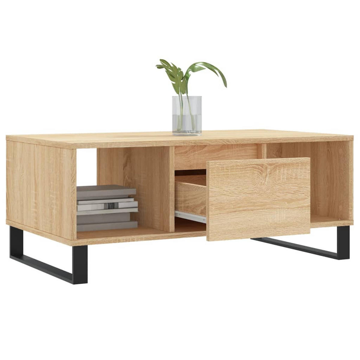 COUCHTISCH Sonoma-Eiche 90x50x36,5 cm Holzwerkstoff - Braun, Holzwerkstoff (50/90/36.5cm) - furnicato