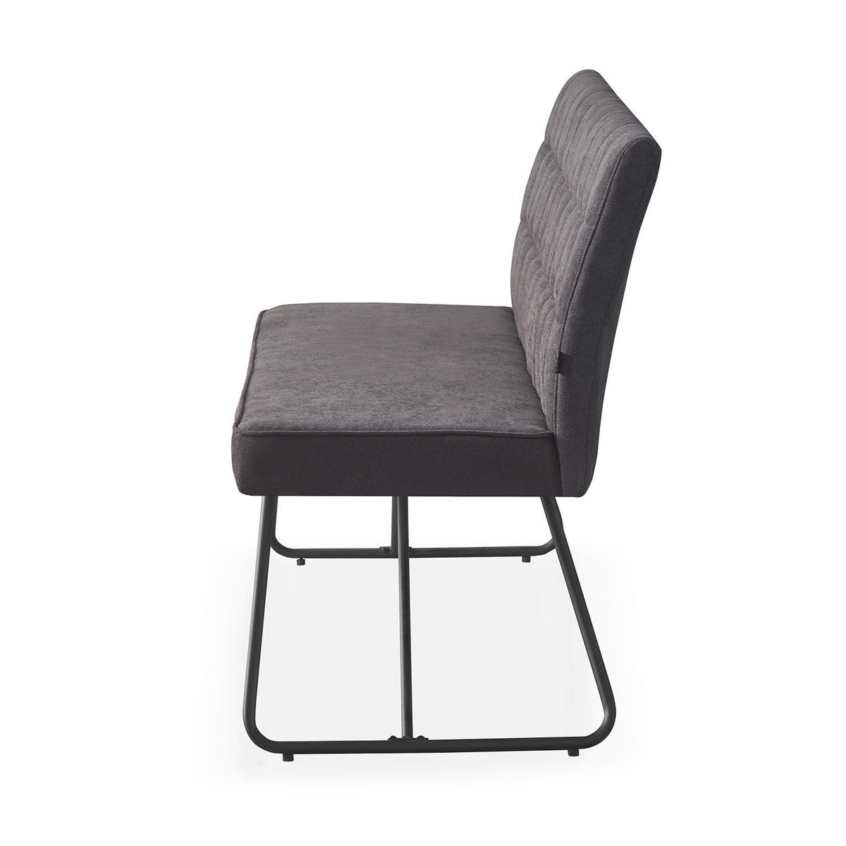 SITZBANK LINA 160 cm Anthrazit - Anthrazit/Schwarz, Textil/Metall (160/88/61cm) - B&D Home