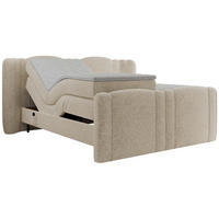 BOXBETT FORTINA 140/200 - Creme Struktur - H4 - Creme, Holz/Textil (140/200cm) - MKS