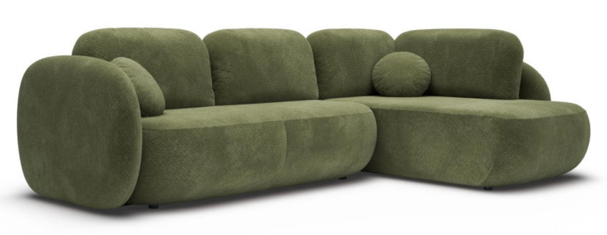 ECKSOFA Grün OLIVIO II Ausziehbar Rechts - Grün, Textil (190/289cm) - Sepro Meble