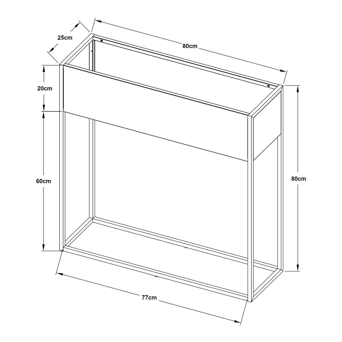 BLUMENSTÄNDER Joensuu - Schwarz, Metall (80/80/25cm) - [en.casa]