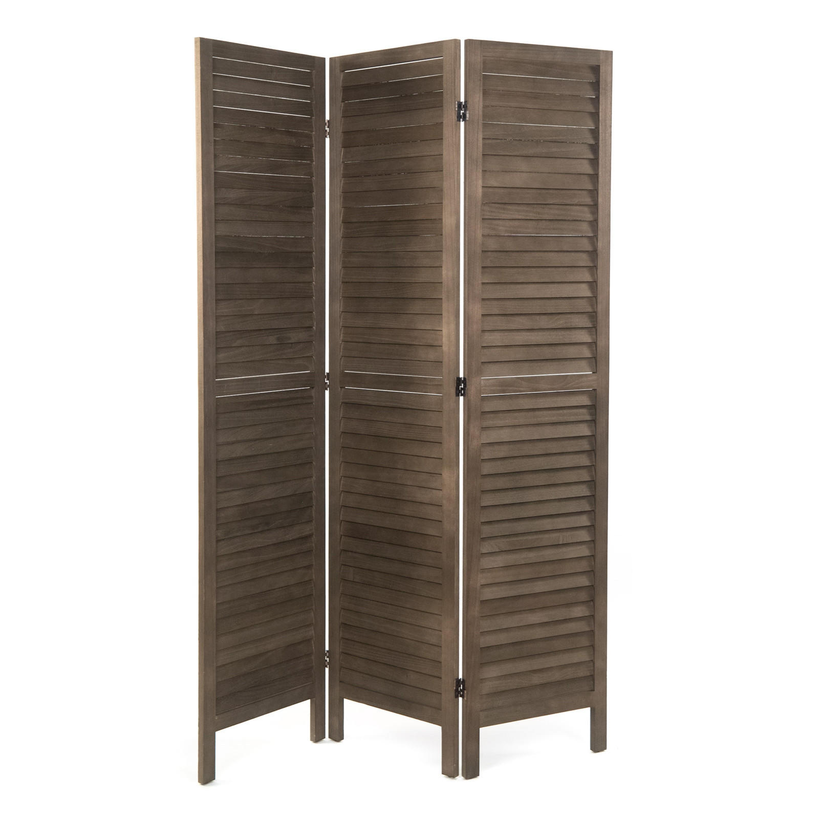 RAUMTEILER Cottage 3-tlg. Holz coffee - Dunkelbraun, Holz (120/170/3cm) - DESIGN DELIGHTS