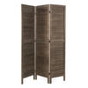 RAUMTEILER Cottage 3-tlg. Holz coffee - Dunkelbraun, Holz (120/170/3cm) - DESIGN DELIGHTS