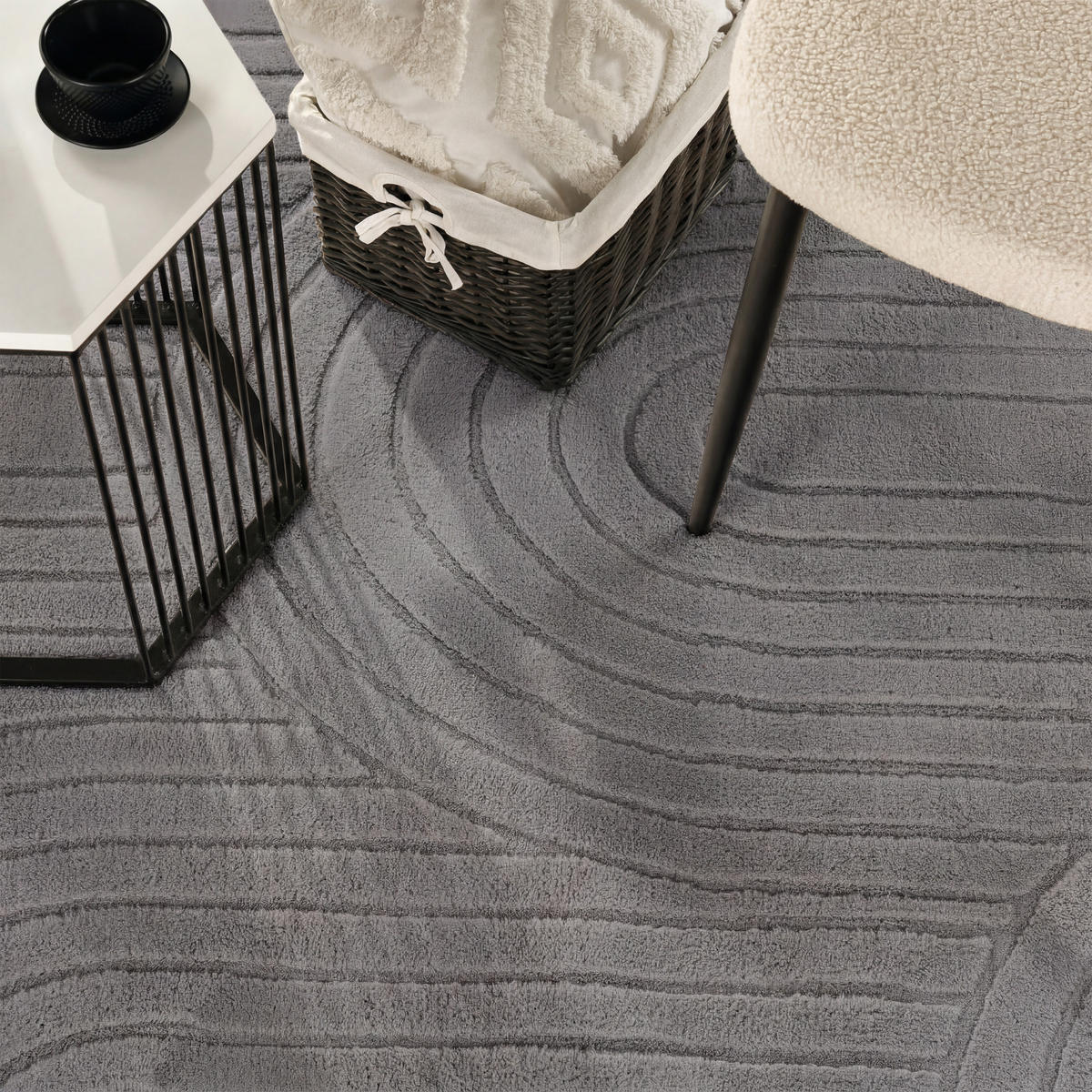 HOCHFLORTEPPICH 200/280 cm Tokio 471 - Grau, Textil (200/280cm) - Paco Home