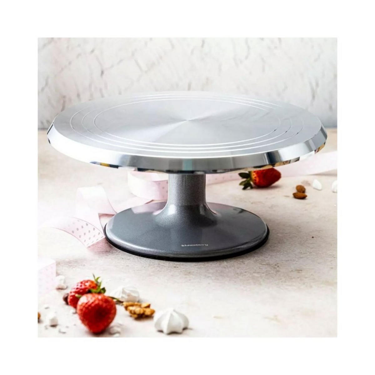 ETAGERE Silber 36/36/13.5 cm 55847 - Silberfarben, Metall (36/13.5cm) - Klausberg 