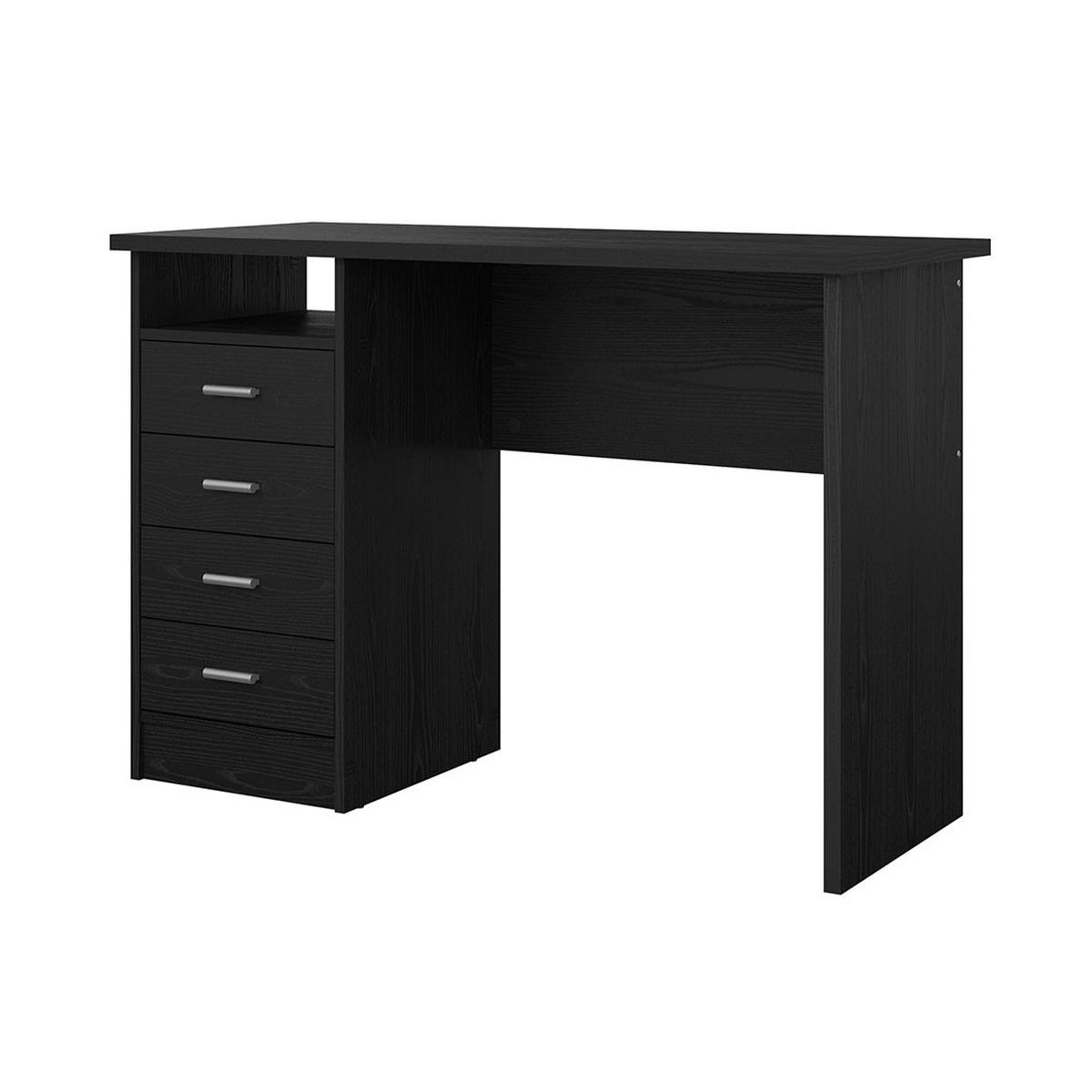 SCHREIBTISCH, FunctionPlus, Schwarz, Holzwerkstoff, 110 x 49 x 76 cm - Schwarz, Holzwerkstoff (49/110/76cm) - ebuy24