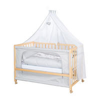 BABYBETT Jumbo twins grau 4er-Set 60 x 120 cm - Naturfarben, Holzwerkstoff (60/120cm) - Roba